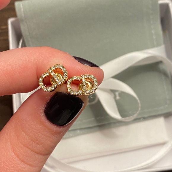 christian dior diamond earrings